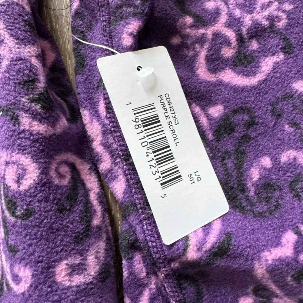 Climate Right by CuddleDuds Purple fleece top - Picture 2 of 5